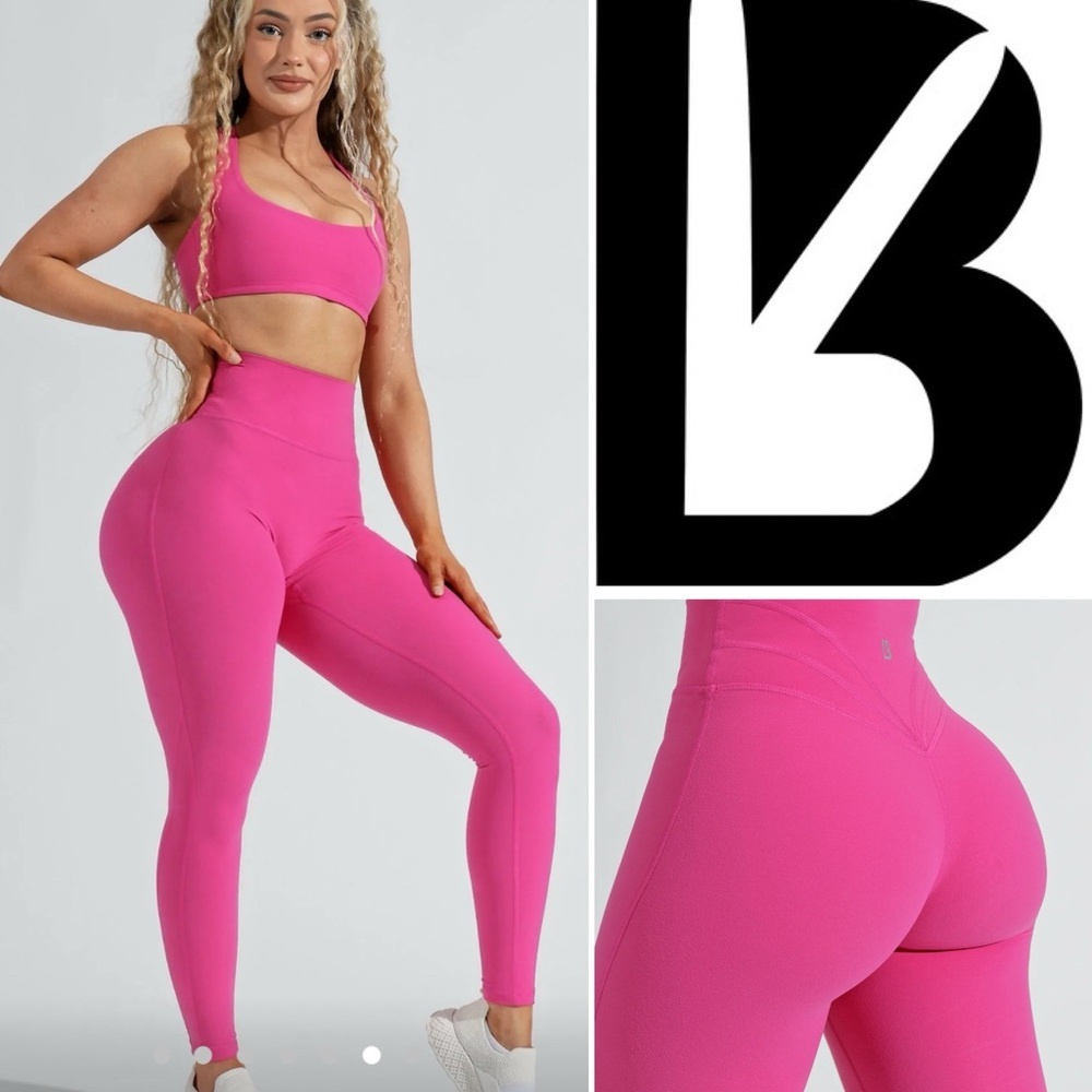 🦊 BuffBunny Leggings Womens Small Pink High Rise​